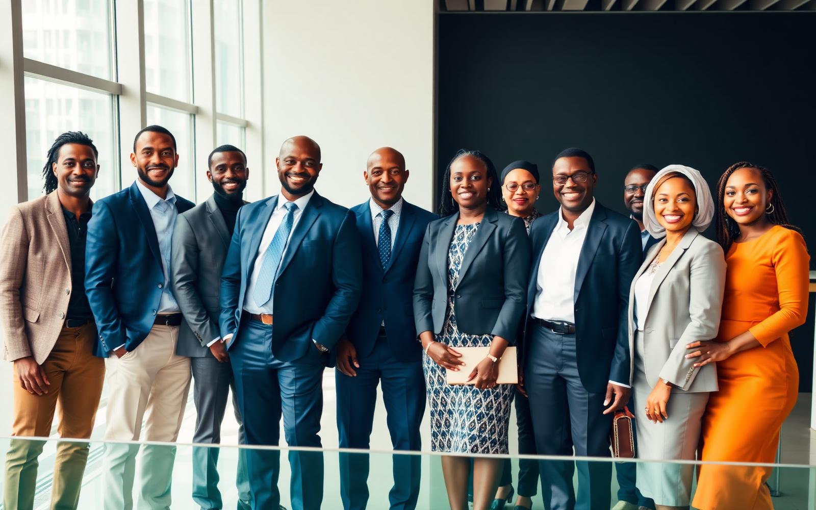 Dendo leadership team in a Lagos office